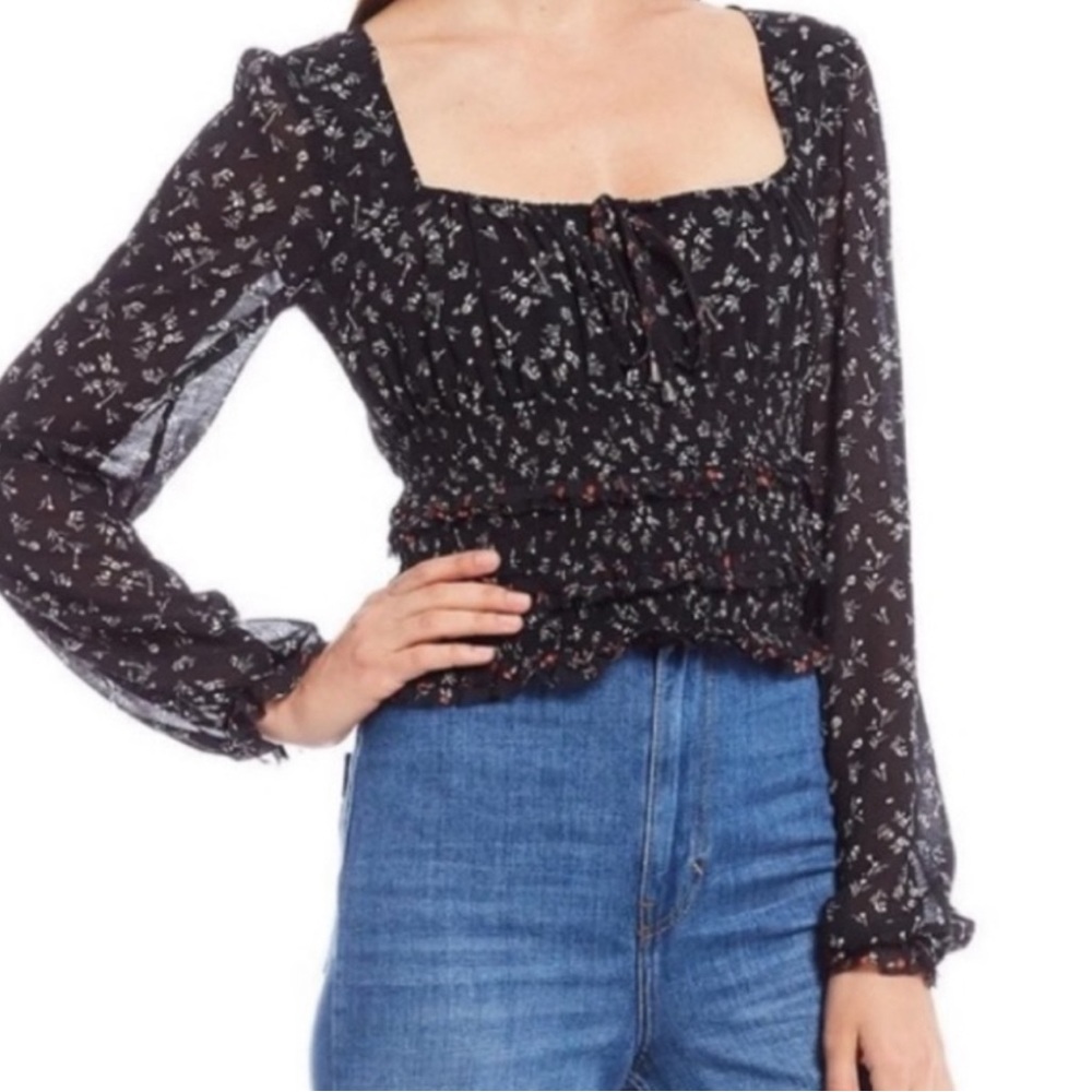 Free People Printed Lolita top